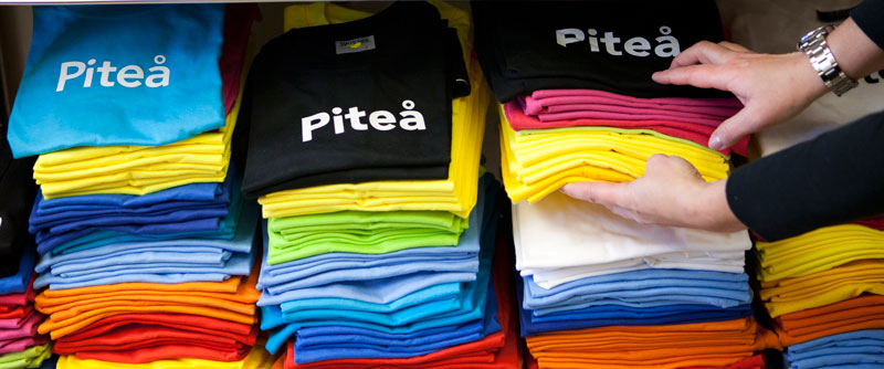 Piteå T-shirts in many colours.